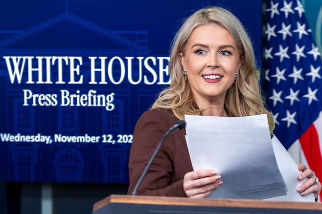 캐롤라인 레빗 백악관 대변인. /EPA 연합뉴스