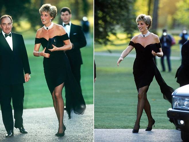 다이애나비가 실제 파티에 참석했을 당시 모습. /핀터레스트