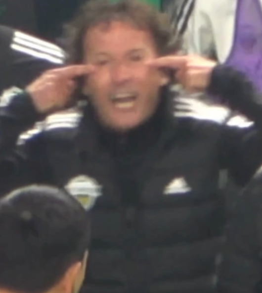 [사진] 타노스 코치, 논란이 되고 있는 장면 / 한국프로축구심판협의회 영상 캡처