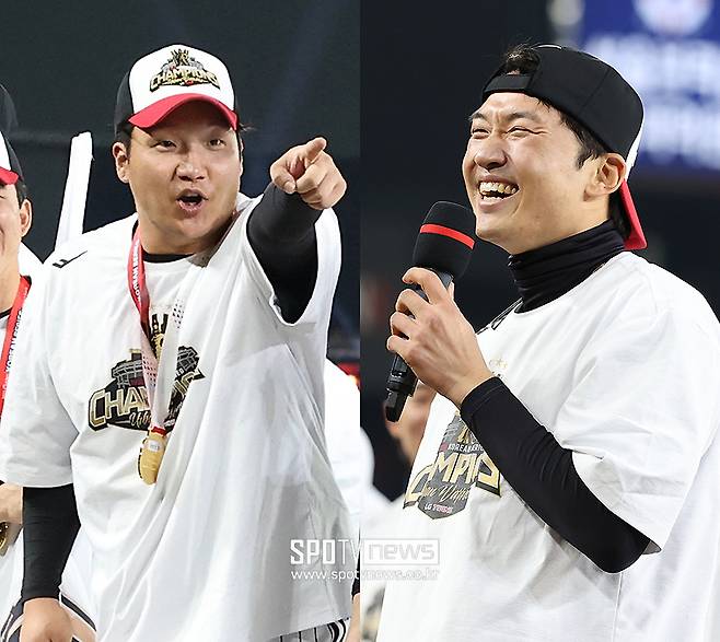 ▲ 문보경(왼쪽), 박해민 ⓒ곽혜미 기자