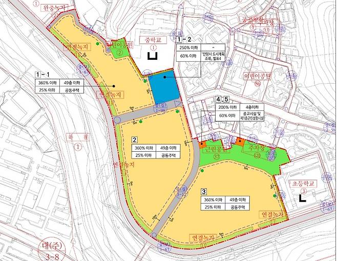 경기도 안양시 충훈부일원 재개발사업 정비계획 결정도. [안양시청 홈페이지]