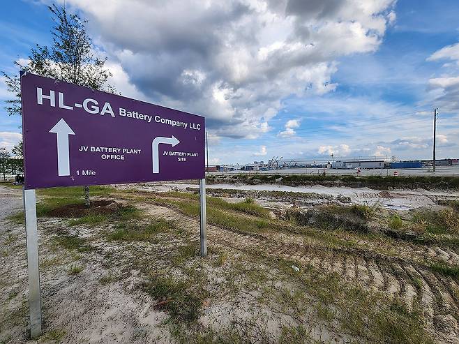 미 현대차-LG엔솔 배터리 공장 건설 현장 (엘러벨[미국 조지아주]=연합뉴스) 이종원 통신원 = 미국 조지아주 브라이언 카운티 엘러벨에 위치한 현대차-LG엔솔 배터리공장 건설 현장. [연합뉴스 자료사진] 2025.9.12 higher2501@yna.co.kr