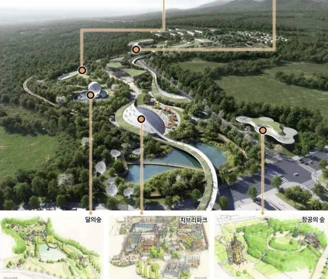 제주시 애월읍에 대규모 복합리조트를 조성하는 '애월포레스트' 관광개발 사업 조감도.