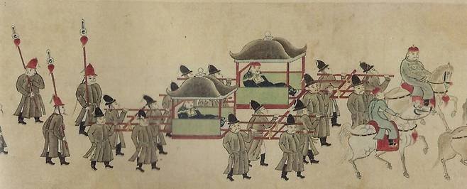 일본&nbsp;오키나와현립박물관·미술관 소장&nbsp;‘책봉사 행렬도’의 일부