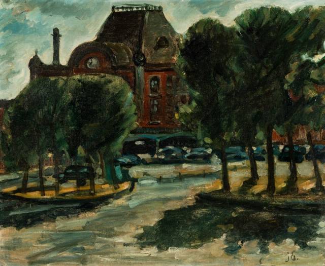 조양규, 도쿄역, 1949~1952년 추정, 캔버스에 유화 물감, 53×65.2cm, 광주시립미술관 소장(하정웅컬렉션).