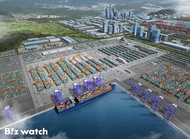 부산항 진해신항 컨테이너 부두1-1 2공구 조감도./자료=태영건설