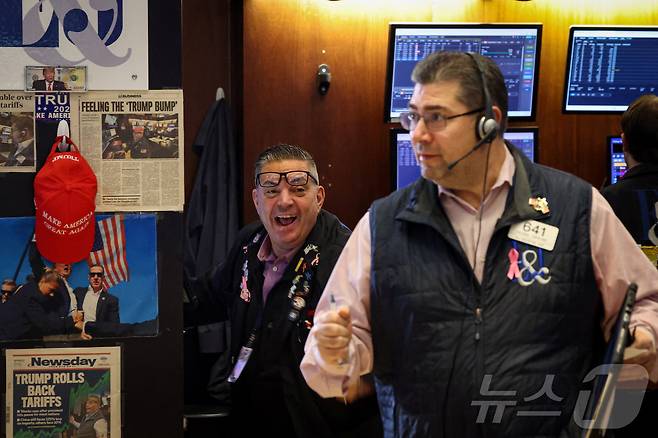 뉴욕증권거래소 트레이더들 ⓒ 로이터=뉴스1