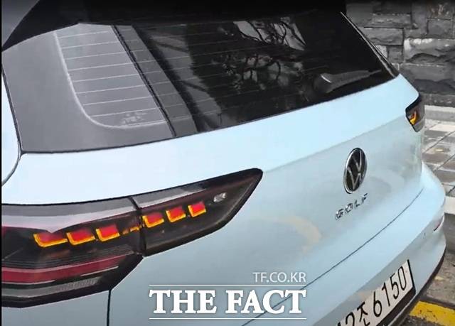 '오승혁의 팩트 DRIVE'가 시승한 폭스바겐 골프 8.5세대 2.0 TDI 차량의 뒷 모습. /서울 마포구=오승혁 기자