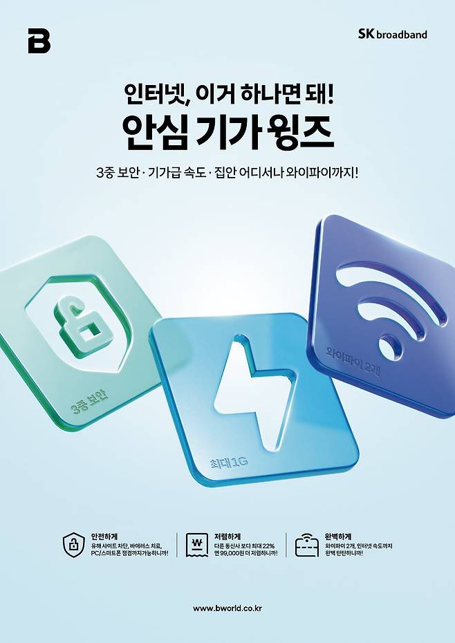 SK브로드밴드 '안심 기가 윙즈'. /SK브로드밴드