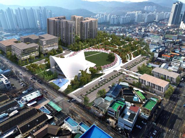 대구 달성군 화원읍 천내리 대구교도소 후적지에 들어서는 달성아레나 조감도. 달성군 제공