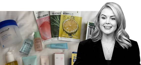 아시아태평양경제협력체(APEC)를 위해 방한한 캐럴라인 레빗 미국 백악관 대변인이 자신이 구매한 K뷰티 인증샷을 SNS에 올렸다. [사진 인스타그램·유튜브 캡처]