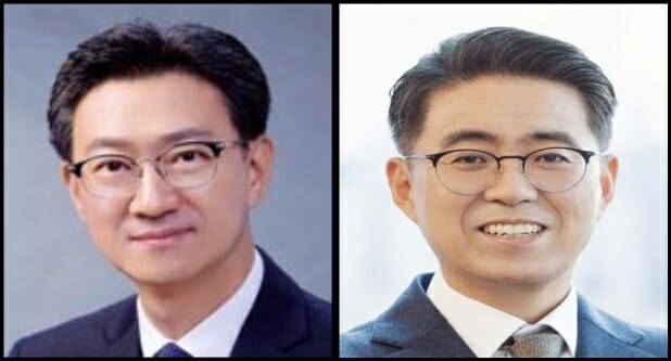 왼쪽부터 고정욱 롯데지주 대표 사장, 노준형 롯데지주 대표 사장. (제공=롯데)