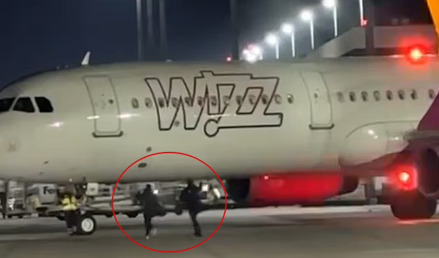 독일에서 비행기를 놓친 두 남성이 활주로에 뛰어들었다가 경찰에 체포되는 사건이 벌어졌다. [SNS캡처]