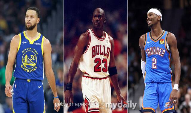 왼쪽부터 커리, 조던, SGA. /게티이미지코리아