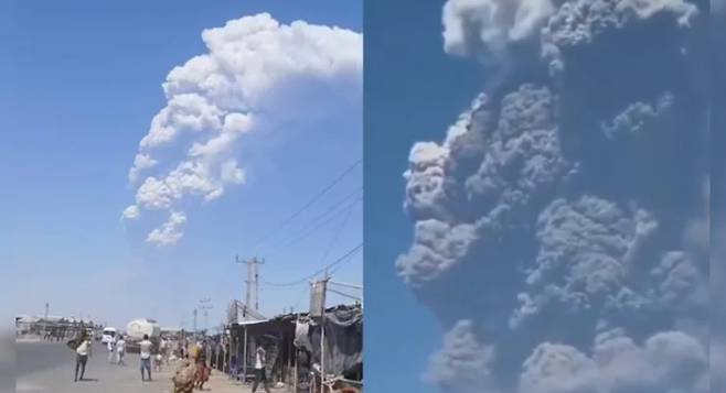 에티오피아의 아파르 지역에서 하일리 구비 화산이 분화하면서 짙은 연기 기둥이 하늘로 최대 14km까지 치솟았다 [NDTV]