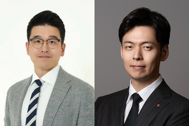 다음 달부터 CJ그룹 미래기획실장을 맡게 된 이선호(왼쪽) CJ제일제당 식품성장추진실장과 신유열 롯데지주 부사장 [각 사 제공]