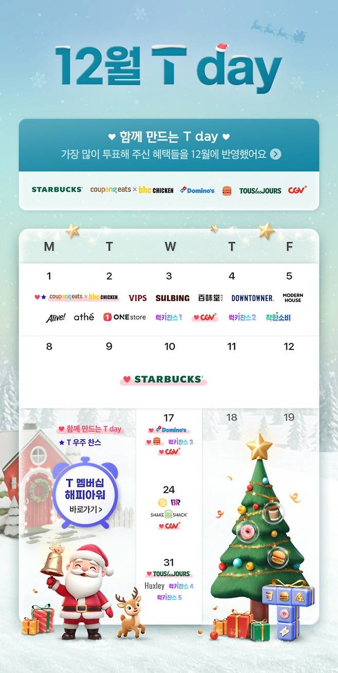 SKT가 12월에 버거킹, 도미노 피자 반값 이벤트를 진행한다. 사진=SK텔레콤