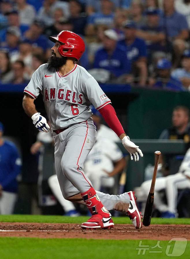 MLB LA 에인절스 최악의 계약으로 꼽히는 앤서니 랜던.ⓒ AFP=뉴스1