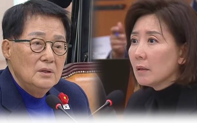 박지원 더불어민주당 의원(왼쪽), 나경원 국민의힘 의원.