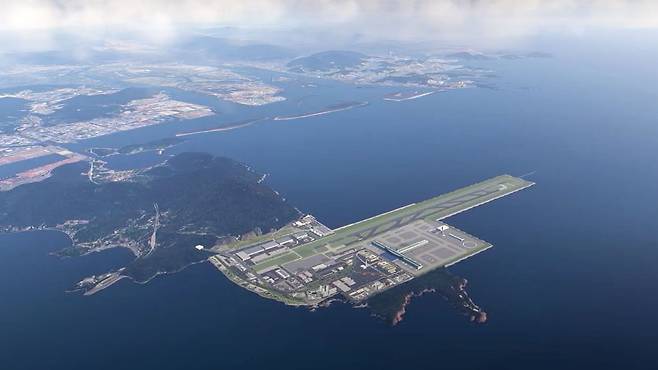 A render of the Gadeok New Airport [BUSAN METROPOLITAN GOVERNMENT]