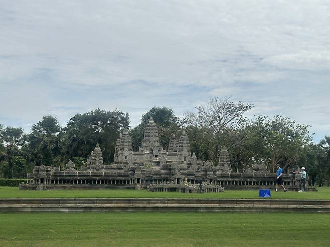 A replica of Angkor Wat between the ninth and 10th on the East Course at Vattanac Golf Resort  [JIM BULLEY]