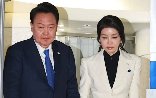 윤석열 전 대통령과 부인 김건희 여사. 뉴시스