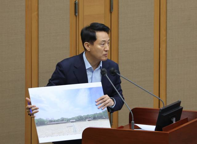 ▲오세훈 서울시장이 지난 18일 서울 중구 서울시의회에서 열린 제333회 정례회 시정질문에 참석, 질의에 답하고 있다. ⓒ연합뉴스