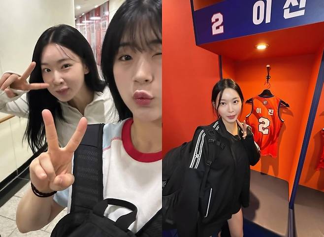 이진(왼쪽)과 구혜인 /사진=이진 SNS