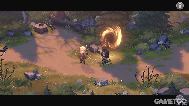 포탈을 통해 일리아 대륙으로 게롤트와 예니퍼가 넘어오며 이야기가 진행된다 (사진=최은상 기자)