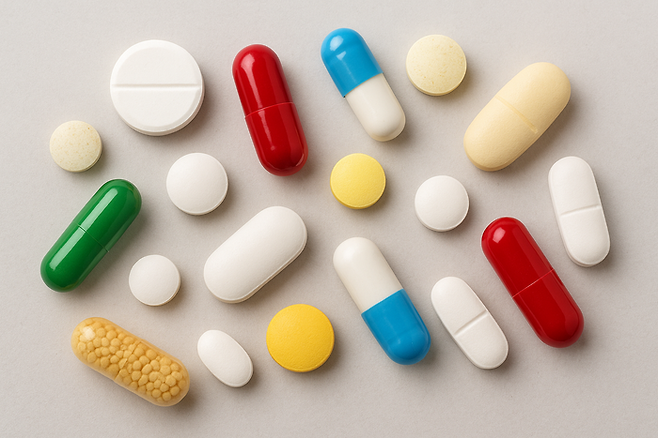 다양한 형태의 의약품을 키워드로 생성AI가 만든 이미지. [챗GPT]