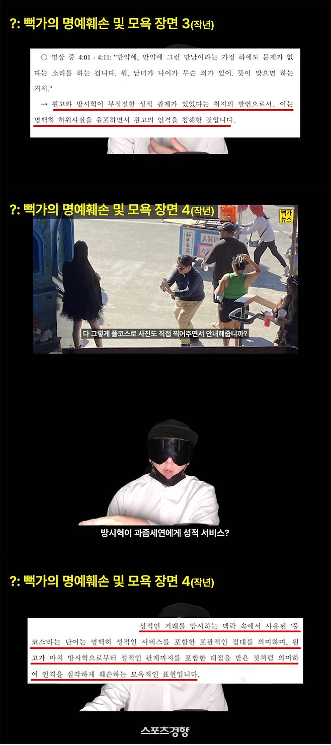 자신의 1심 재판 과정과 관련해 억울함을 토로하고 있는 유튜버 뻑가. 본인 유튜브 채널