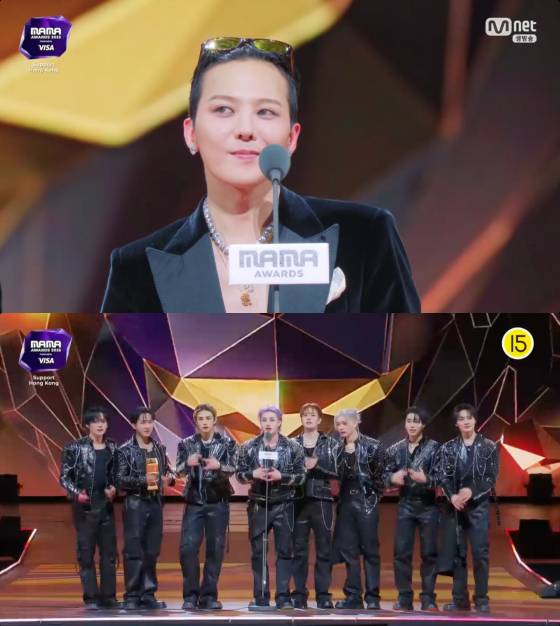 지드래곤(위), 스트레이 키즈(아래) /사진=엠넷 방송화면