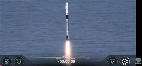 기후위성 탑재한 팰컨9 로켓 발사 [경기도 유튜브 화면 캡처]