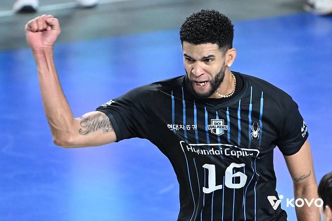 현대캐피탈의 레오 [한국배구연맹 제공. 재판매 및 DB 금지]