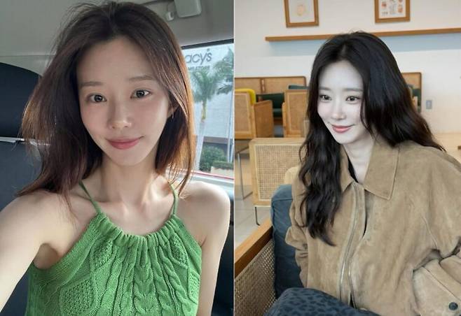 키 161cm에 체중 45kg으로 알려진 배우 이주빈은 평소 야식을 참으며 몸매 관리를 하는 것으로 알려졌다. 사진=이주빈 인스타그램