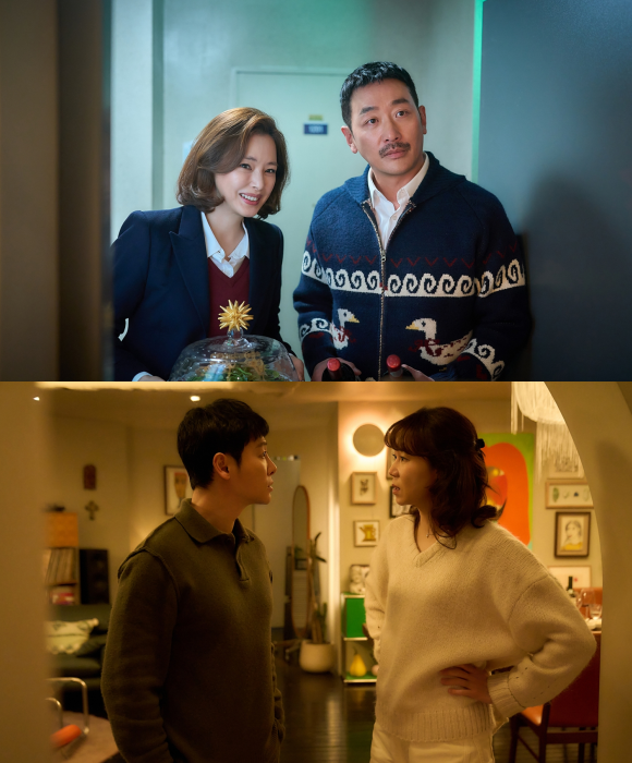 이하늬 하정우 공효진 김동욱(왼쪽 위부터 시계방향)은 현실과 유머를 적절하게 섞은 신선한 소재와 날 것의 대사를 예측 불가한 호흡으로 완성하며 기대 이상의 시너지를 보여준다. /㈜바이포엠스튜디오