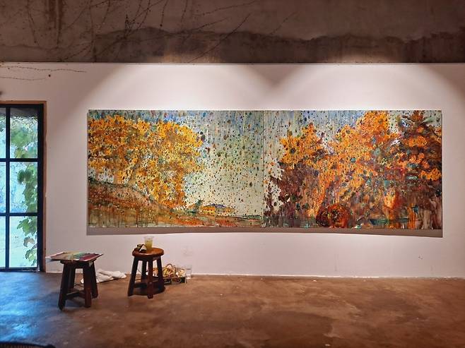 갤러리 감저 전시 공간. 문성은 작가의 신작 일부가 설치돼 있다. (작가 제공)