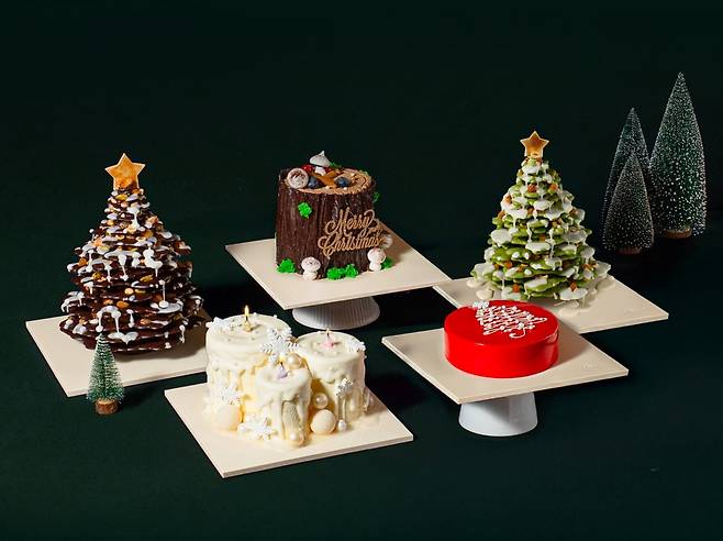 크리스마스 케이크 5종. 사진=앰배서더 서울 풀만 호텔