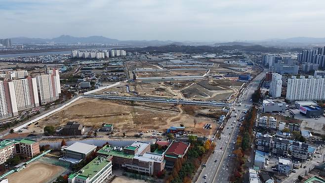 경기도 김포 풍무역세권 일대의 개발이 한창인 모습. 안경찬 PD