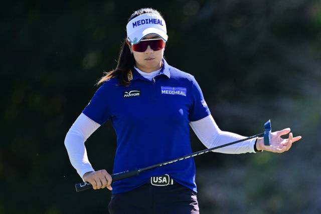 퍼팅을 준비하고 있는 김아림. 사진 제공=AFP연합뉴스