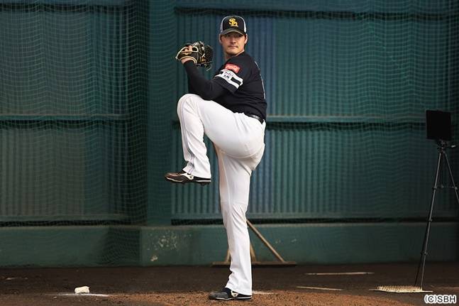 이번 시즌 아리하라의 모습. /사진=소프트뱅크 호크스 공식 홈페이지