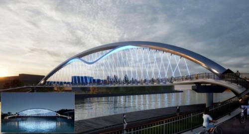 ◇전천 하천 정비 사업(인도교 조감도).