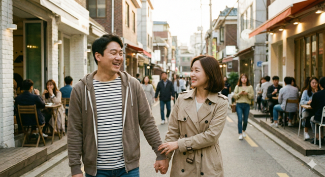 2030 여성 절반 이상이 영포티 남성과의 연애에 부담을 느낀다고 답했다. 구글 Gemini 생성 이미지