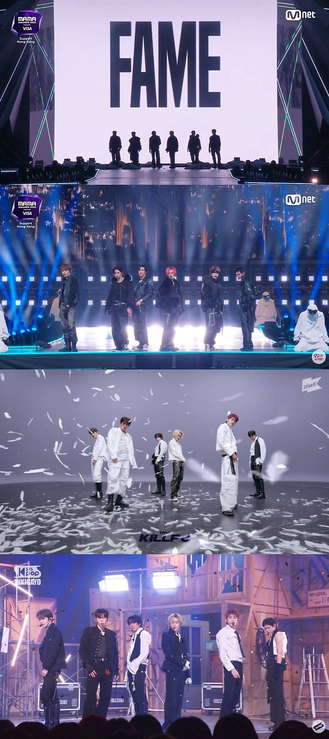 사진=원더케이 오리지널 채널, ‘2025 MAMA AWARDS’ 방송 캡처, SBS ‘인기가요’ 방송 캡처