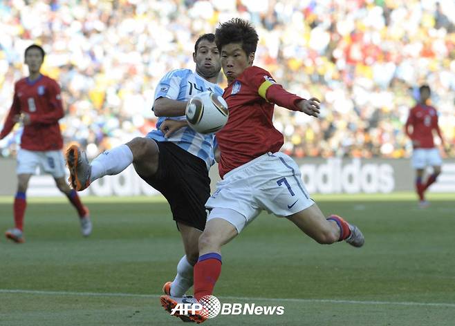 지난 2010 FIFA 남아공 월드컵 조별리그 한국과 아르헨티나의 경기 모습. /AFPBBNews=뉴스1
