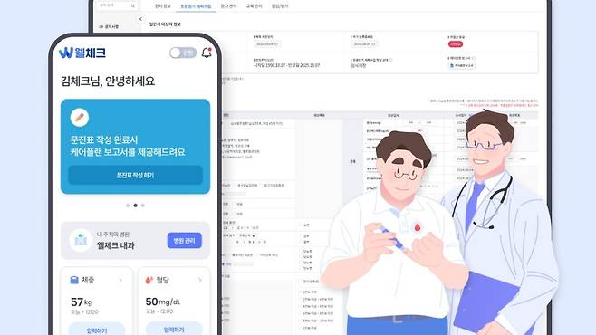 '웰체크'는 '일만사'의 디지털 파트너로서 만성 질환의 지속 관리에 큰 힘이 되고 있다｜출처: 하이닥