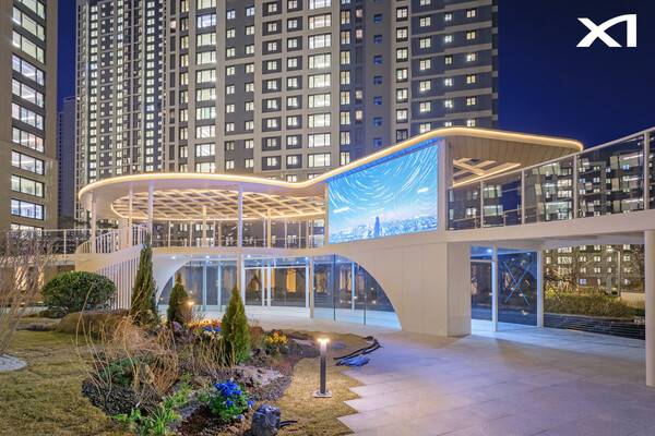 자이사운드스케이프가 적용된 '철산자이헤리티지' 조경 산책로 ⓒGS건설