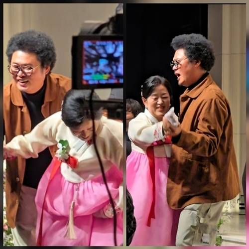 윤정수·원진서 결혼식에서 홍석천과 윤택이 준비한 깜짝 퍼포먼스가 연달아 터지며 예식장을 웃음바다로 만들었다. 축가 중 발생한 이무진의 MR 사고까지 더해져 하객들은 그야말로 ‘물만난 하객들’이었다.