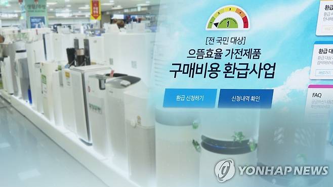 으뜸효율 가전제품 환급사업 (CG) [연합뉴스TV 제공]