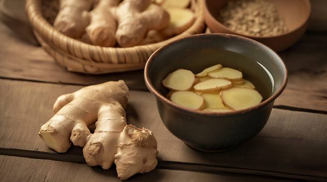 생강에는 진저롤이라는 성분이 들어있어 구역질과 멀미를 다스리는 효과가 있다. 사진=클립아트코리아